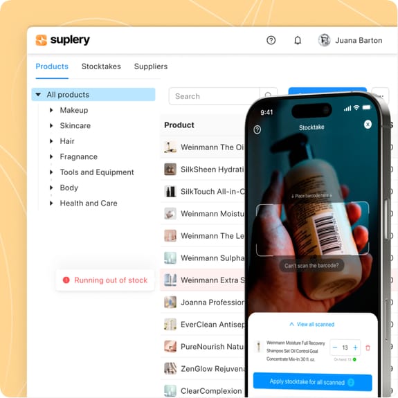Adding stock by photo on a phone